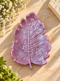 Lilac leaf-shaped jewelry dish
